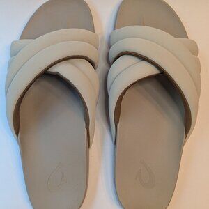 Women's Olukai Hila Slide Bubbly Comfort Sandal US Sizes 9 Oatmeal Cloud